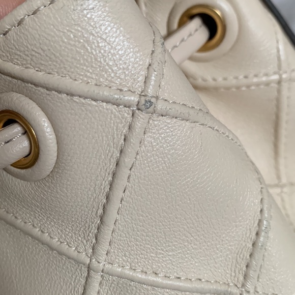 Tory Burch Mini Fleming soft bucket bag New Cream - Picture 16 of 17